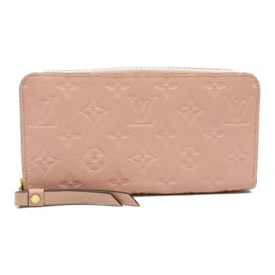 Pre-owned Louis Vuitton Pink Rose Poudre Monogram Empreinte Leather Long Wallet (bi-fold) ()