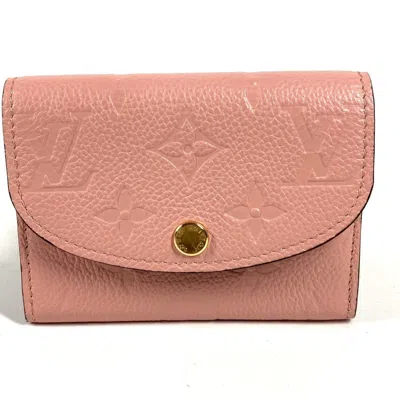 Pre-owned Louis Vuitton Pink Rose Poudre Monogram Empreinte Leather Wallet (bi-fold) () In Pink, Rose Poudre