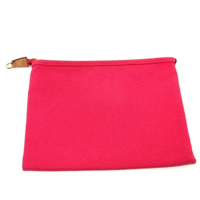 Pre-owned Louis Vuitton Pink Rose Rose Pink Canvas Clutch Bag Pochette Pouch () In Pink, Rose, Rose Pink