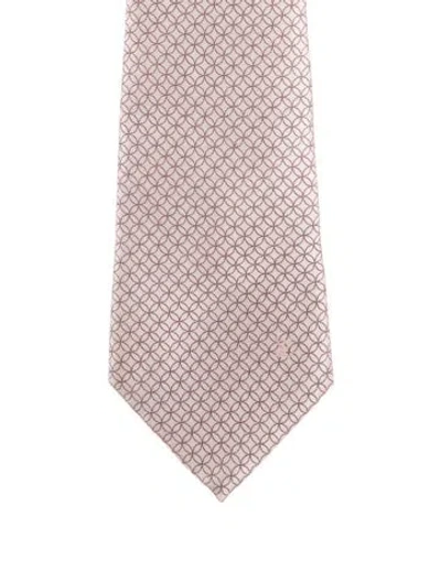 Pre-owned Louis Vuitton Pink Silk Jacquard Tie