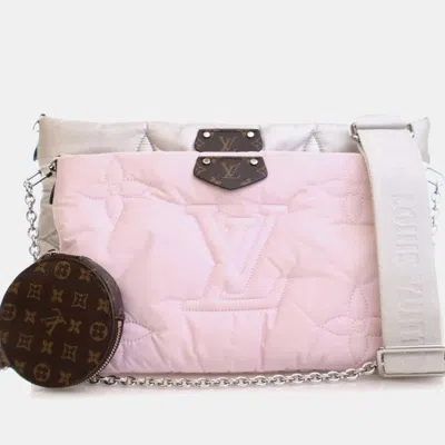 Pre-owned Louis Vuitton Pink Silver Monogram Econyl Pillow Maxi Multi Pochette Accessoires