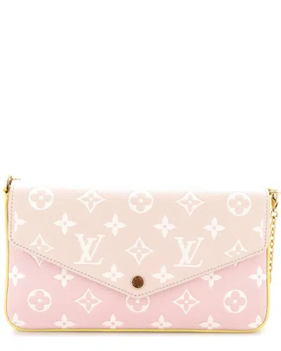 Pre-owned Louis Vuitton Pink Spring In The City Monogram Empreinte Leather Felicie  Pochette (authentic Pre-lo