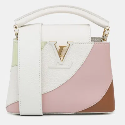 Pre-owned Louis Vuitton Pink Taurillon Gelato Mini Capucines