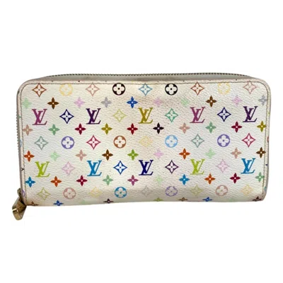 Pre-owned Louis Vuitton Pink White Monogram Multicolore Long Wallet (bi-fold) ()