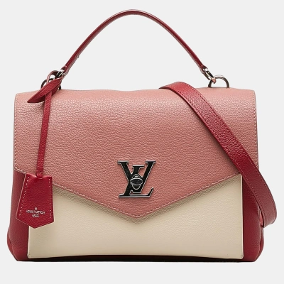 Pre-owned Louis Vuitton Pink/red Mylockme Handle Bag