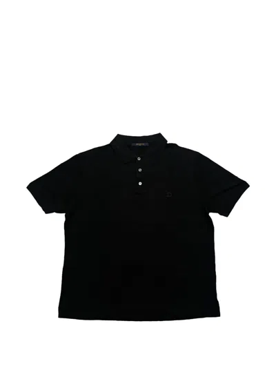 Pre-owned Louis Vuitton Pique Short-sleeve Polo Shirt In Black