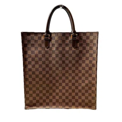 Pre-owned Louis Vuitton Plat Canvas Tote Bag () In Brown