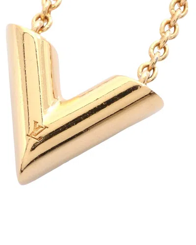 Pre-owned Louis Vuitton Plated Essential V Necklace (authentic Pre-loved)