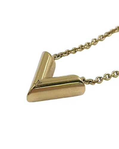 Pre-owned Louis Vuitton Plated Essential V Necklace (authentic Pre-loved)