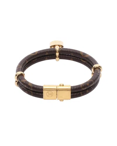 Louis Vuitton Plated Keep It Twice Bracelet (authentic Pre-loved) In Black