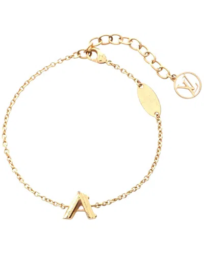 Louis Vuitton Plated Lv&me A Bracelet (authentic Pre-loved) In Gold