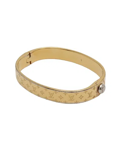 Pre-owned Louis Vuitton Plated Nanogram Bangle Bracelet (authentic Pre-loved)