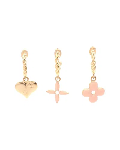 Louis Vuitton Plated Sweet Monogram Earrings (authentic Pre-loved)