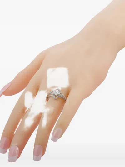 Pre-owned Louis Vuitton Platinum Fusion Diamond Ring In Silver