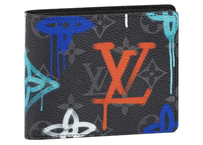Pre-owned Louis Vuitton Ple Wallet In Lv Graffiti