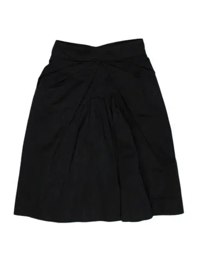 Pre-owned Louis Vuitton Pleated Accents Knee-length Skirt In Black