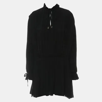 Pre-owned Louis Vuitton Pleated Long Sleeve Dress