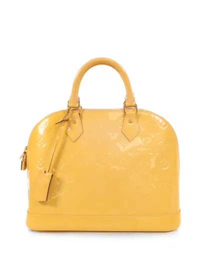 Pre-owned Louis Vuitton Pm Alma Tote Bag In Yellow