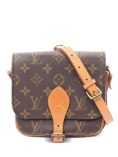 Pre-owned Louis Vuitton Pm Cartesier Monogram-pattern Satchel Bag In Brown