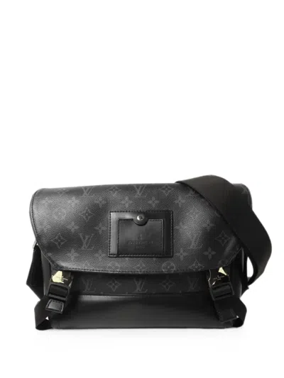 Pre-owned Louis Vuitton Pm Eclipse Messenger Voyager Monogram-pattern Messenger Bag In Black