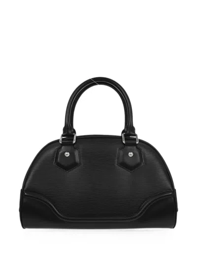 Pre-owned Louis Vuitton Pm Epi Bowling Montaigne Tote Bag In Black