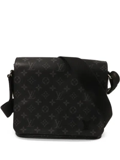 Pre-owned Louis Vuitton Pm Monogram Eclipse District Cross Body Bag In Black