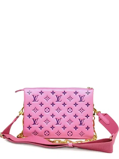 Pre-owned Louis Vuitton Pm Monogram-pattern Leather Shoulder Bag In Pink