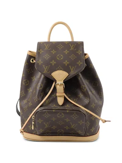 Pre-owned Louis Vuitton Pm Montsouris Backpack In Brown