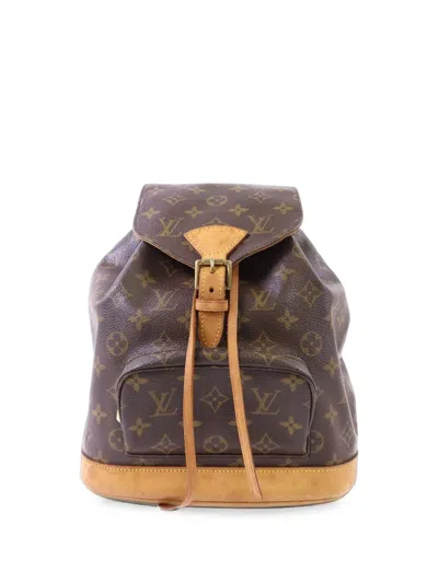 Pre-owned Louis Vuitton Pm Montsouris Monogram Backpack In Brown