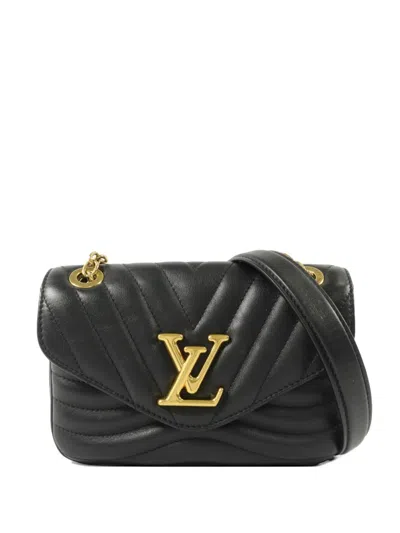 Pre-owned Louis Vuitton Pm New Wave Chain-strap Shoulder Bag In Black