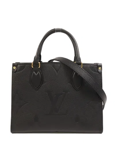Pre-owned Louis Vuitton Pm Onthego Tote Bag In Black