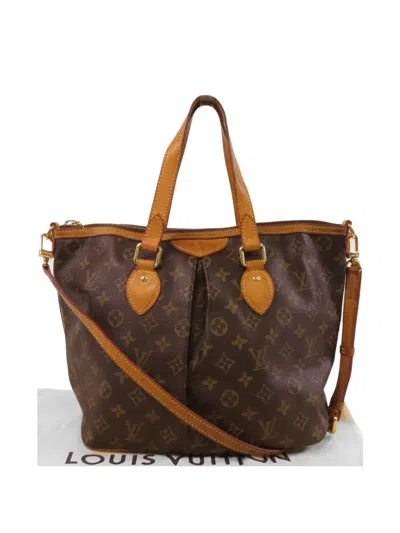 Pre-owned Louis Vuitton Pm Palermo Monogram Tote Bag In Brown