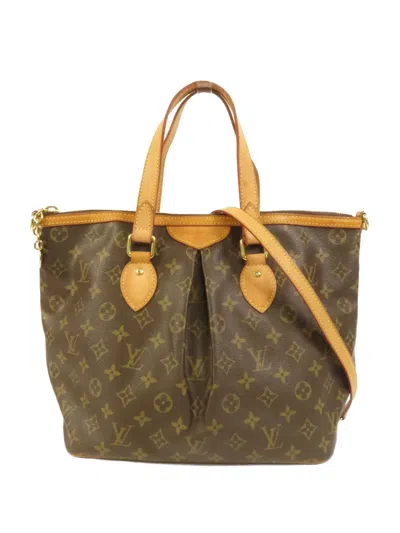 Pre-owned Louis Vuitton Pm Palermo Monogram Tote Bag In Brown