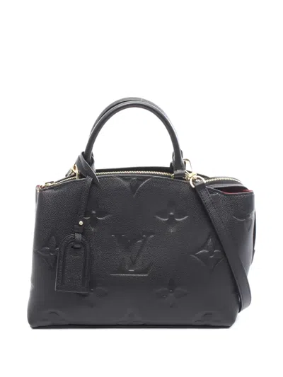 Pre-owned Louis Vuitton Pm Petit Palais Monogram Tote Bag In Black