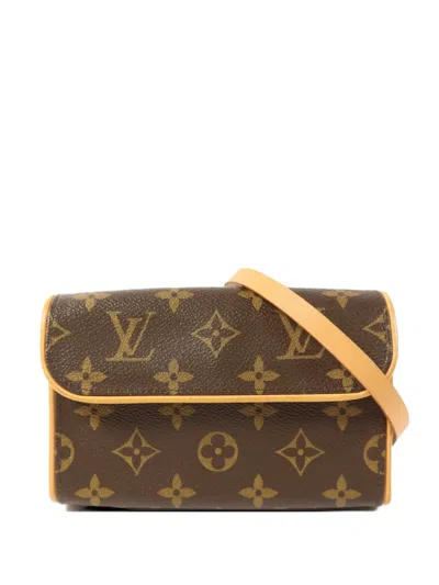 Pre-owned Louis Vuitton Pm Pochette Twin Belt Bag In Brown