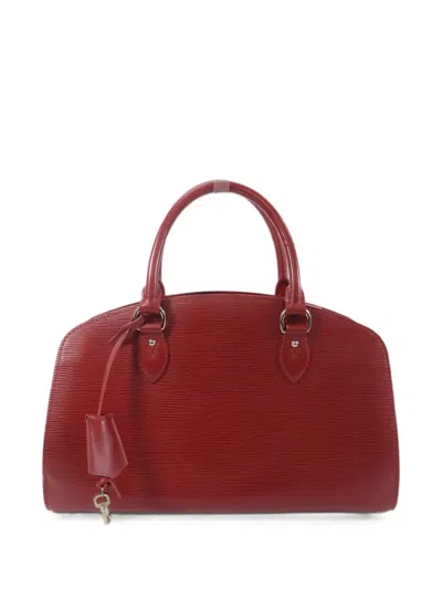 Pre-owned Louis Vuitton Pm Pont Neuf Tote Bag In Red