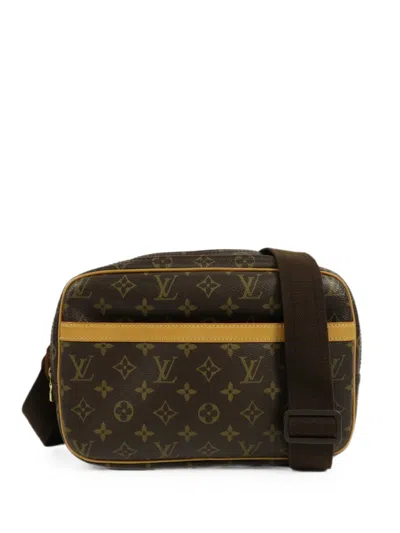 Pre-owned Louis Vuitton Pm Reporter Monogram Canvas Shoulder Bag In Brown