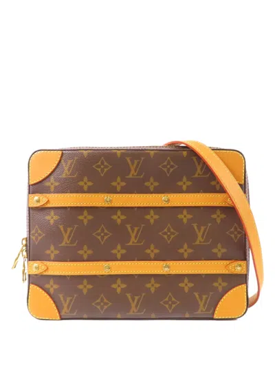 Pre-owned Louis Vuitton Pm Soft Trunk Monogram Canvas Messenger Bag In Brown