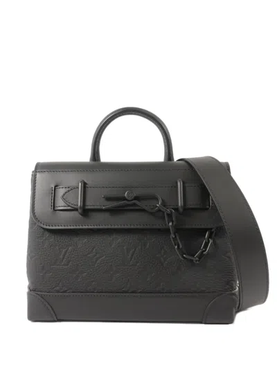 Pre-owned Louis Vuitton Pm Steamer Monogram Tote Bag In Black