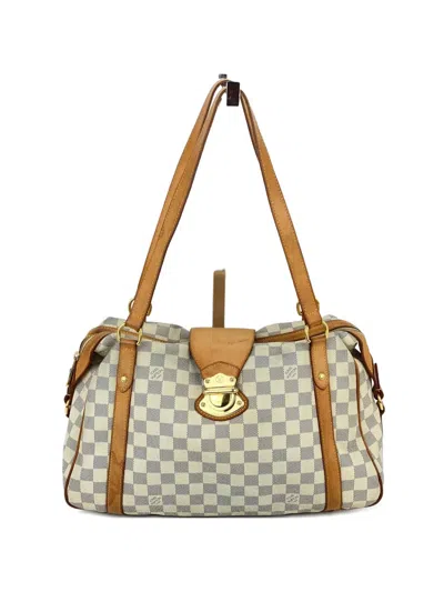 Pre-owned Louis Vuitton Pm Stresa Chequered Shoulder Bag In Neutral