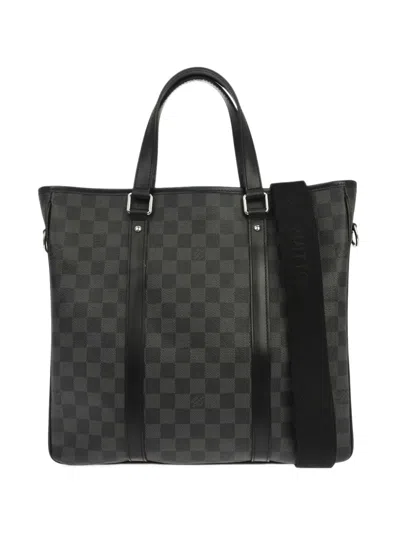 Pre-owned Louis Vuitton Pm Tadao Damier Graphite Tote Bag In Grey