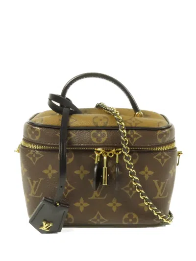 Pre-owned Louis Vuitton Pm Vanity Mini Tote Bag In Brown