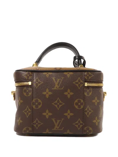 Pre-owned Louis Vuitton Pm Vanity Monogram Reverse Shoulder Bag In Brown