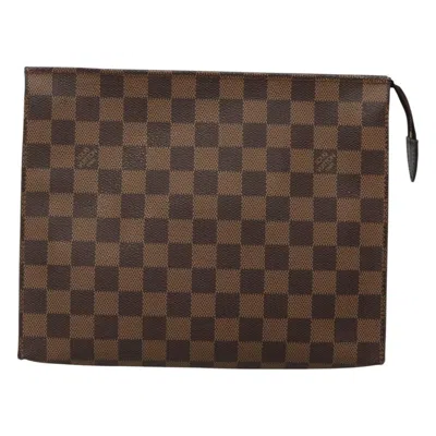 Pre-owned Louis Vuitton Poche Toilette Black Canvas Clutch Bag ()
