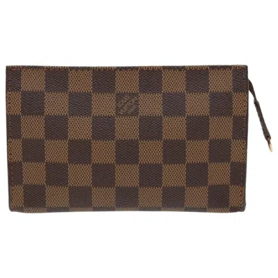 Pre-owned Louis Vuitton Poche Toilette Brown Canvas Clutch Bag ()