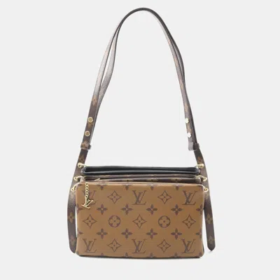 Pre-owned Louis Vuitton Pochette 3 Crossbody Shoulder Bag Monogram Reverse