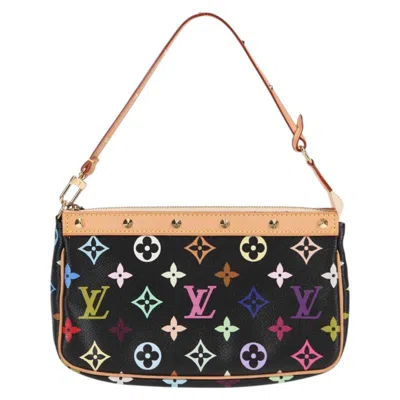 Pre-owned Louis Vuitton Pochette Accessoire Black Canvas Clutch Bag ()