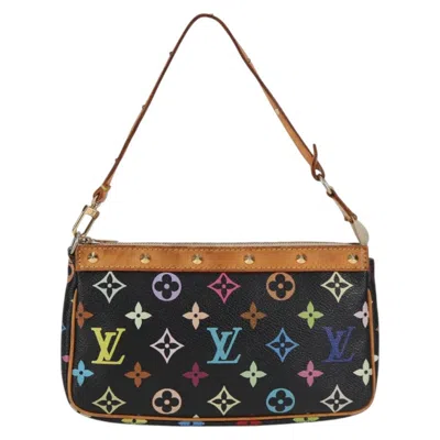 Pre-owned Louis Vuitton Pochette Accessoire Canvas Clutch Bag () In Black