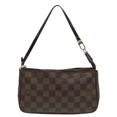 Pre-owned Louis Vuitton Pochette Accessoire Canvas Clutch Bag () In Black