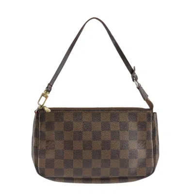 Pre-owned Louis Vuitton Pochette Accessoire Canvas Clutch Bag () In Brown